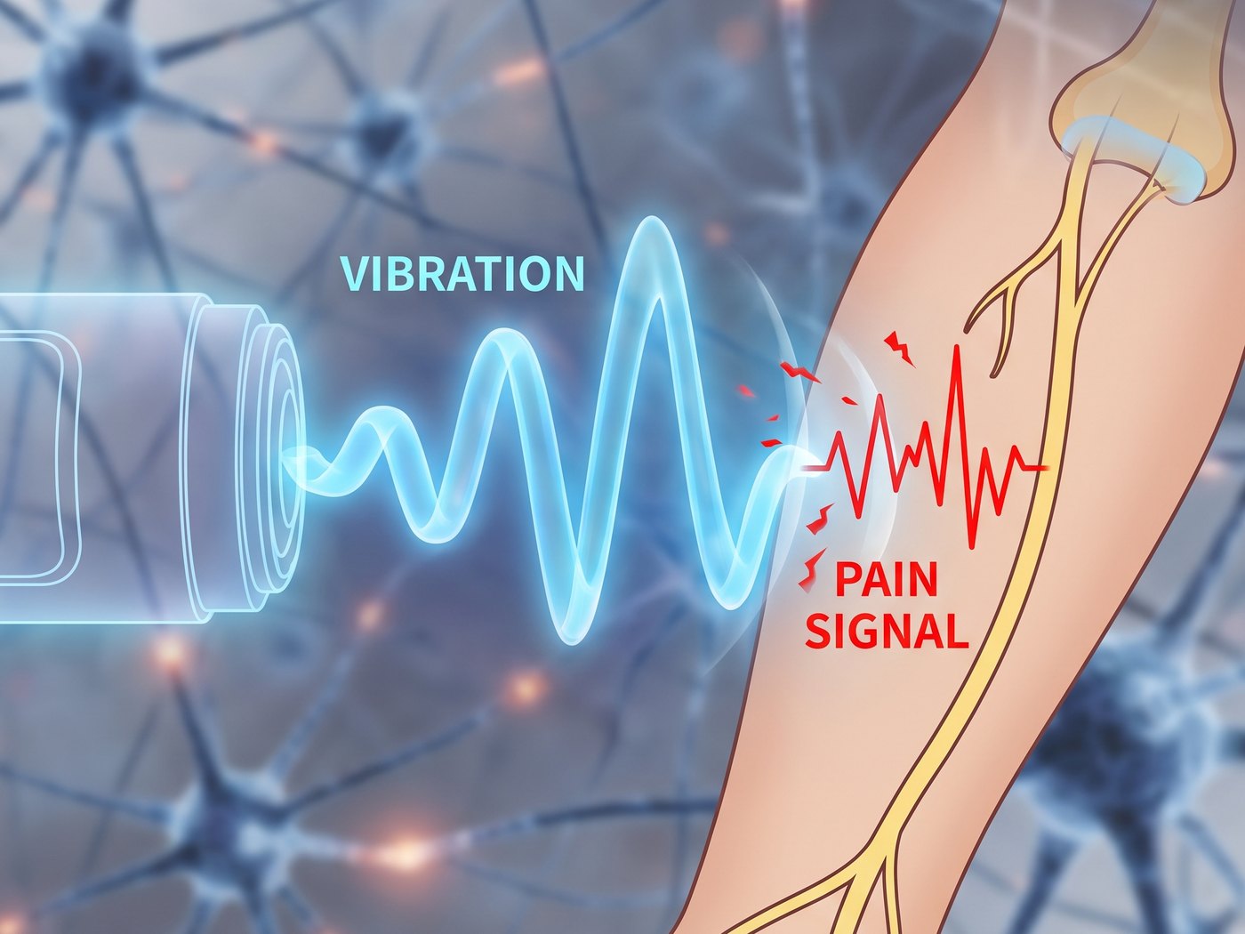 Vibration crowds out the pain signal