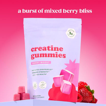 Creatine Gummies Berry Flavored 36 Capsules